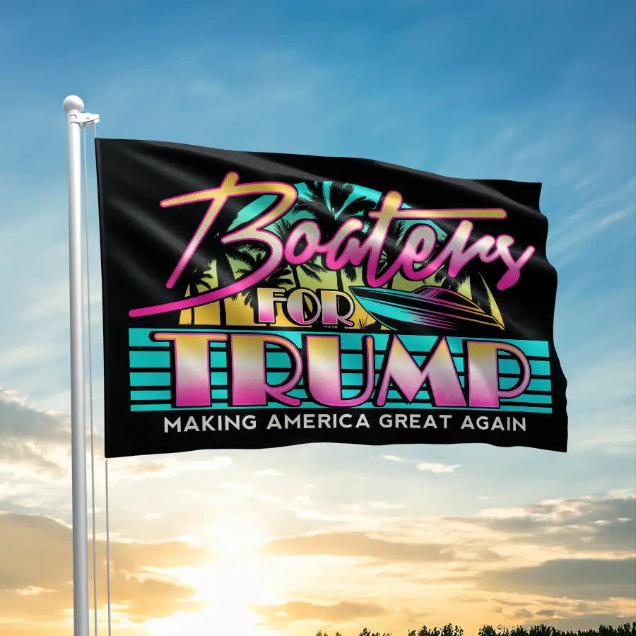 Boaters For Trump Miami Vice - Flag I Love My Freedom