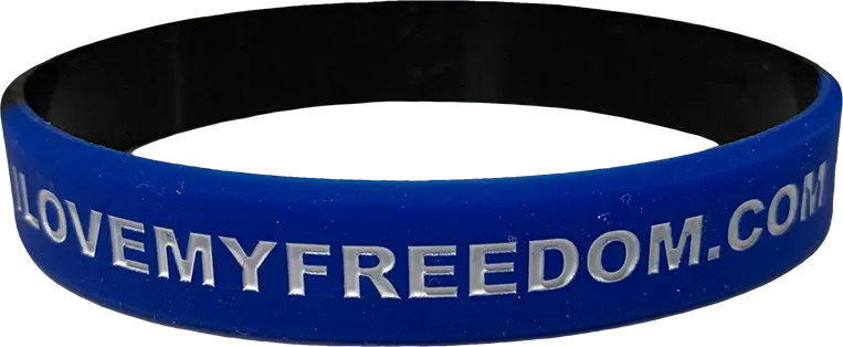 Back The Blue Wristband I Love My Freedom