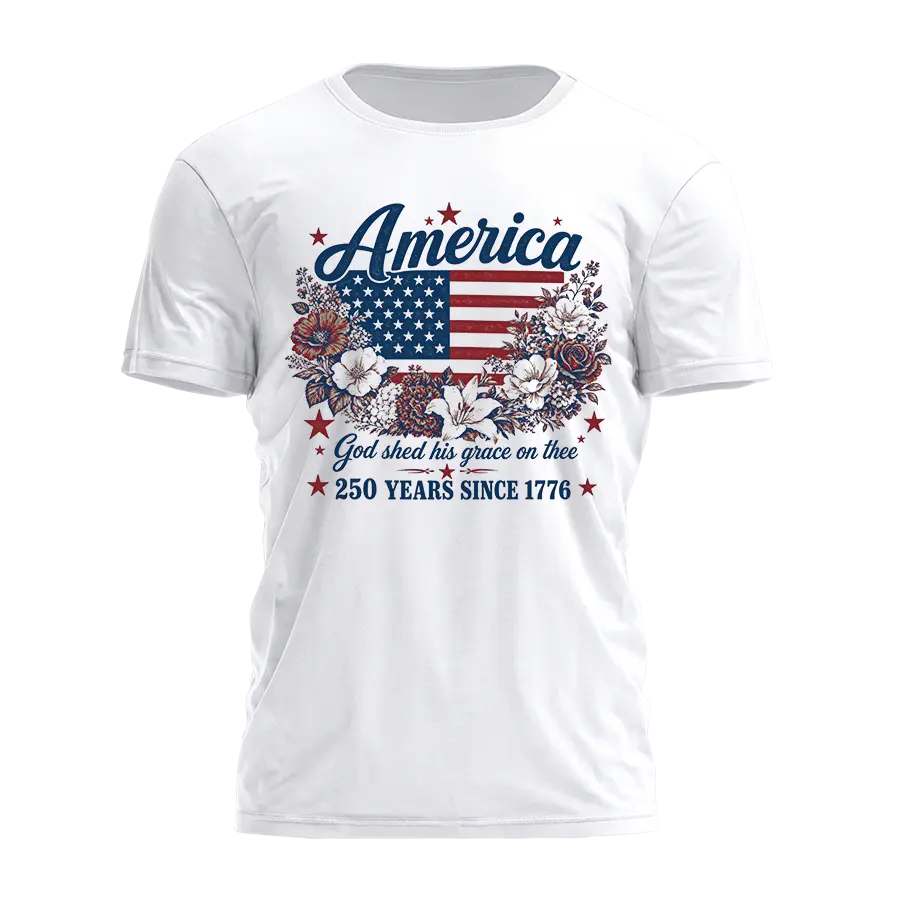 God Shed His Grace Tee - 4786 I Love My Freedom