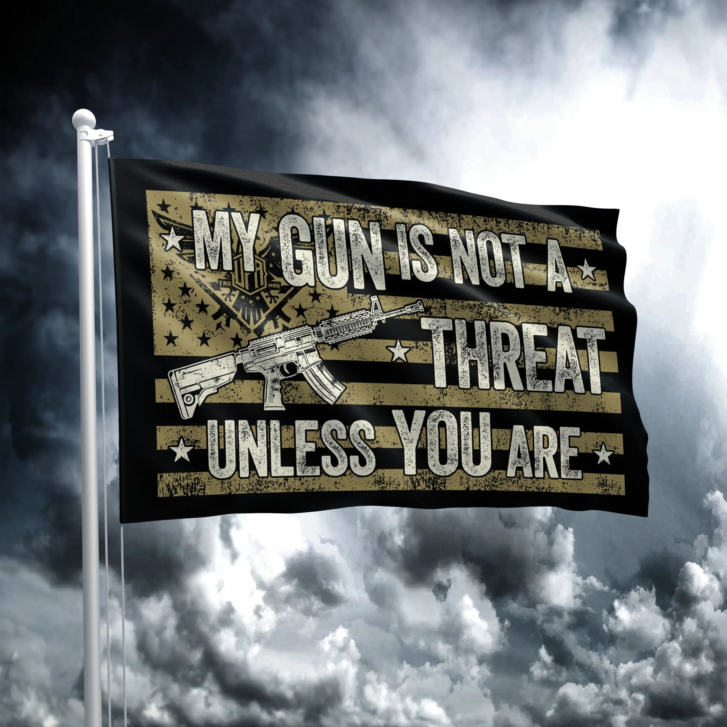 My Gun is Not a Threat - Flag United Firearm Association