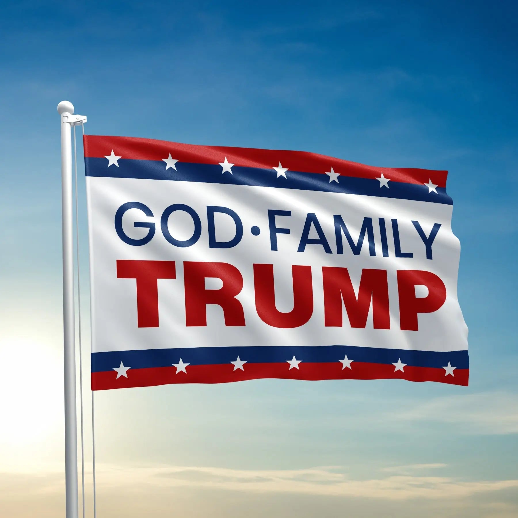 God Family Trump Flag - 2936 I Love My Freedom