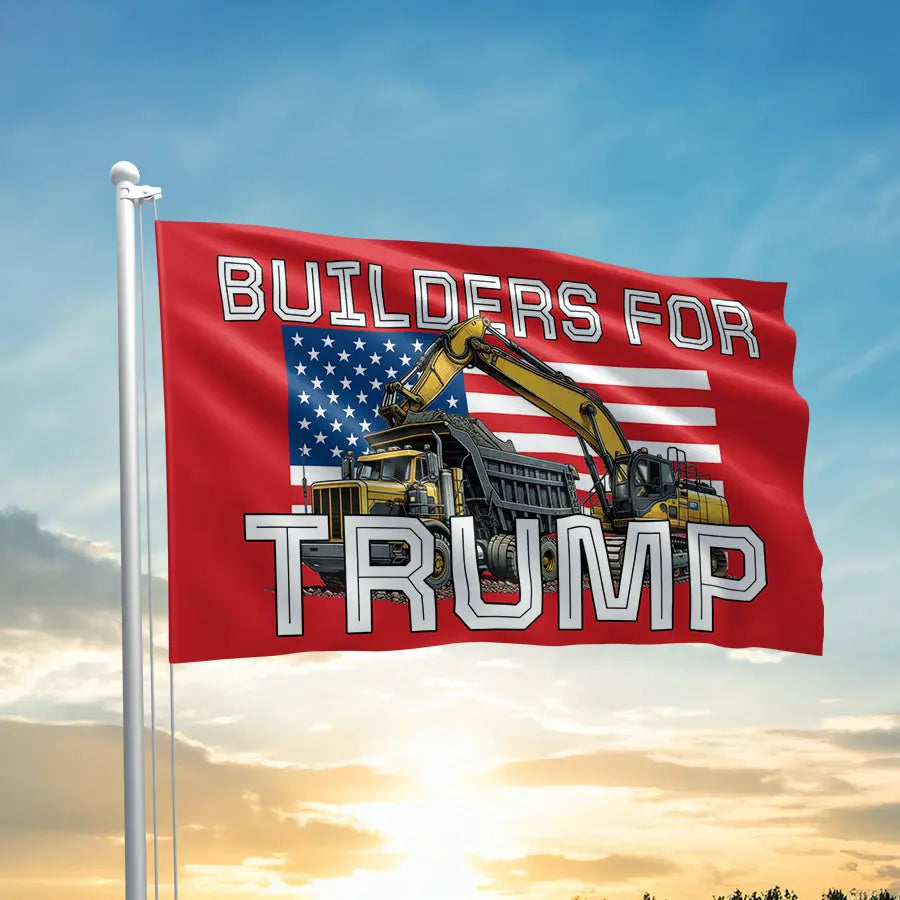 Builders For Trump Flag I Love My Freedom
