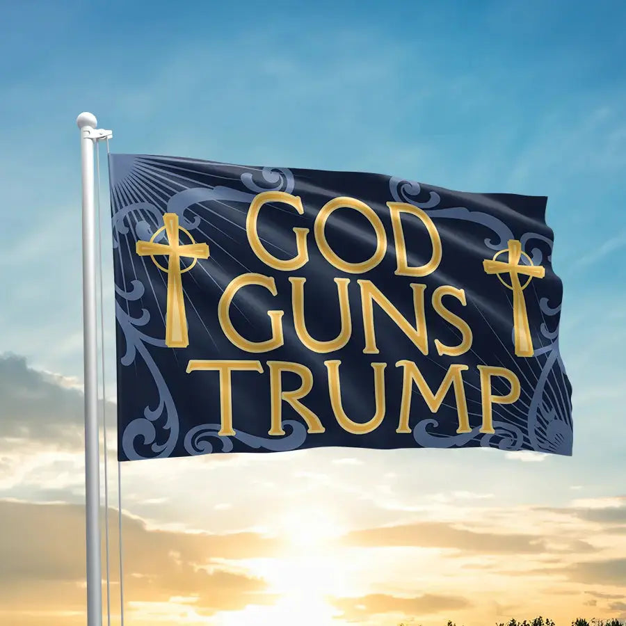 God Guns Trump Remake 2 Flag I Love My Freedom