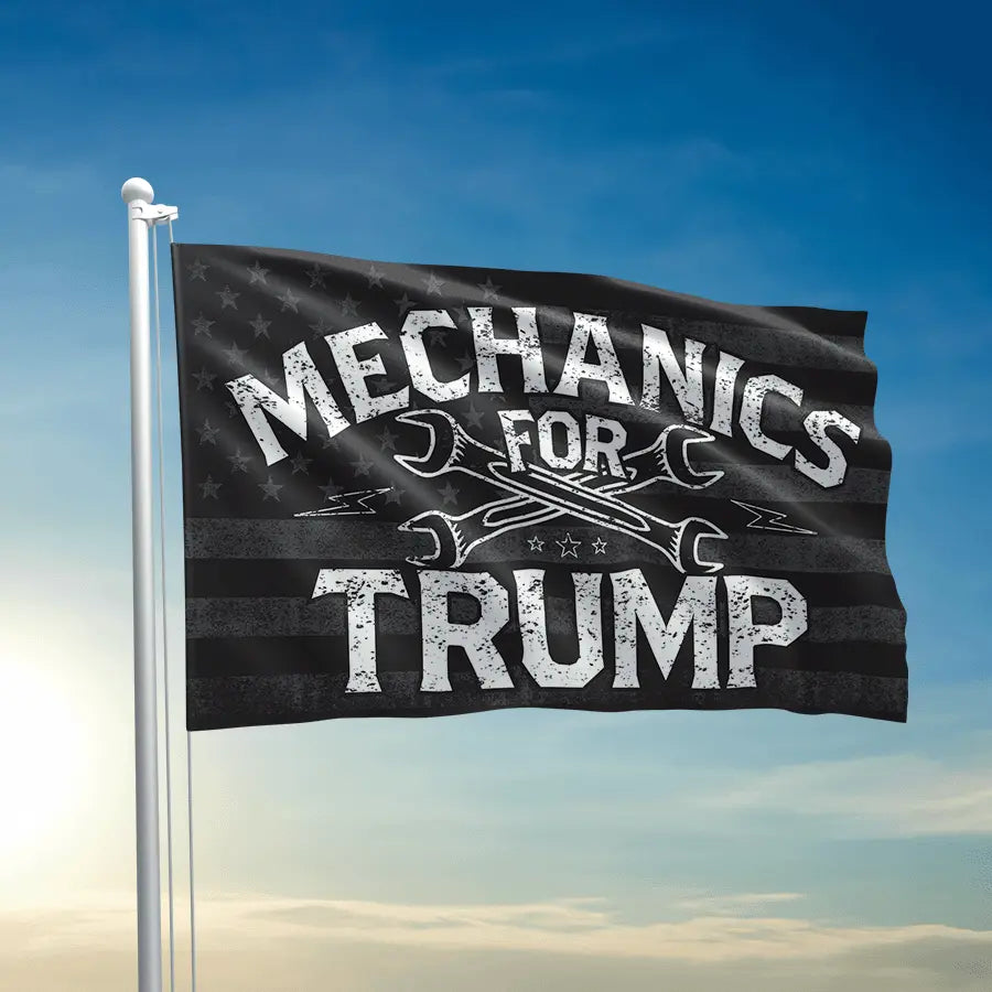 Mechanics For Trump Flag I Love My Freedom