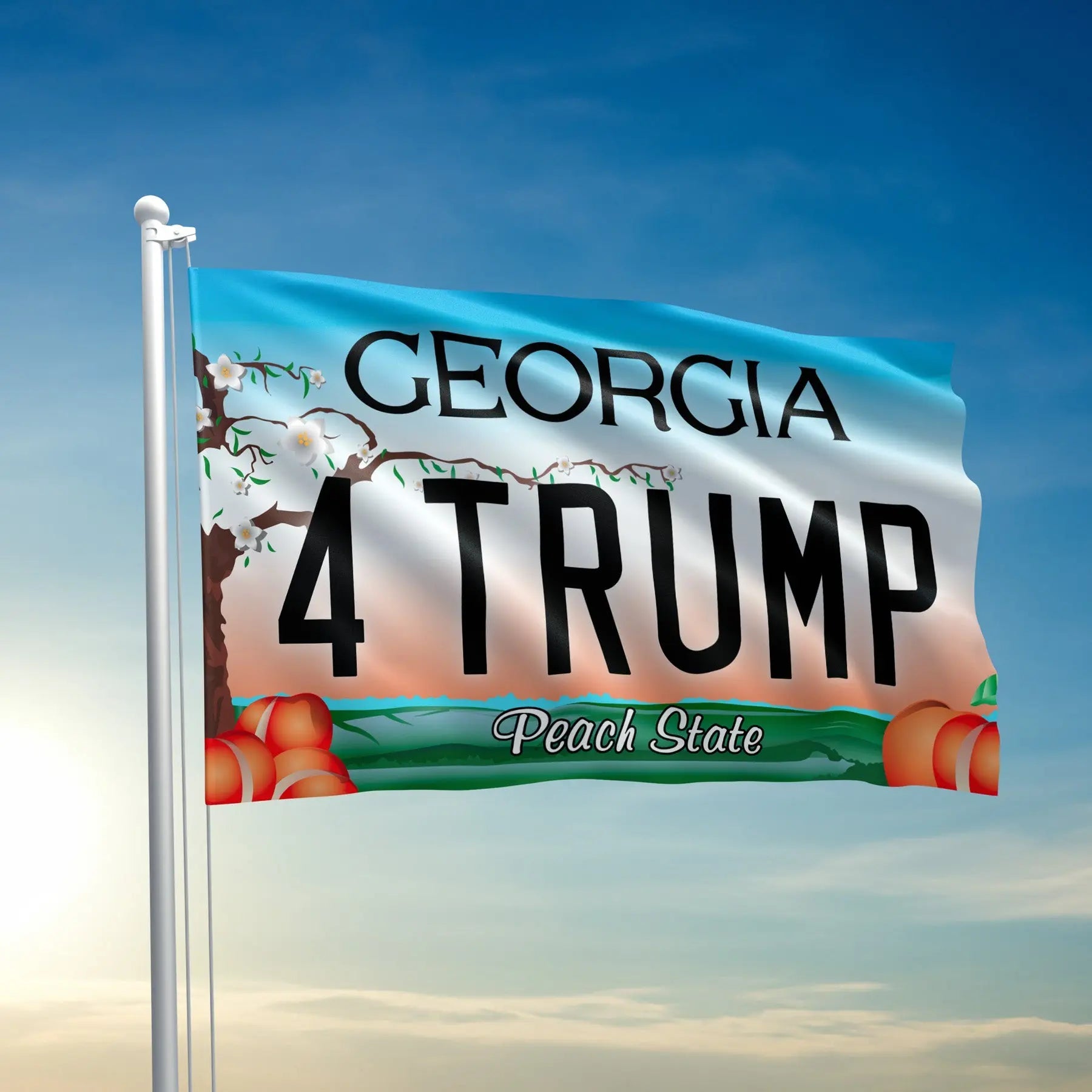 Georgia For Trump Flag I Love My Freedom