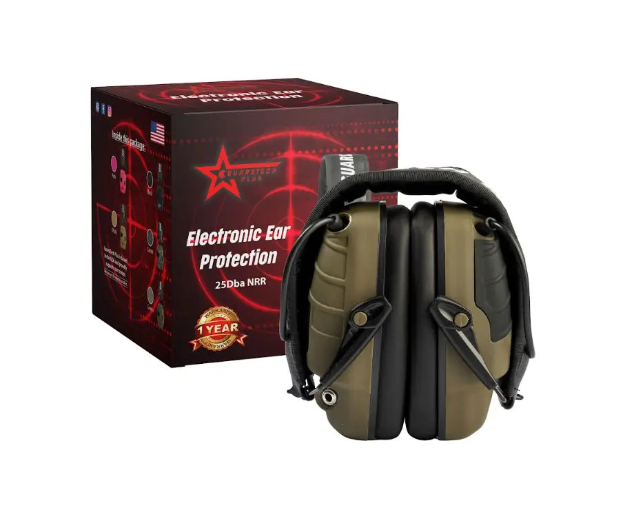 GuardTech Plus Shooting Headphones (Green) – 25dB Noise Reduction for Ultimate Hearing Protection GuardTech Plus