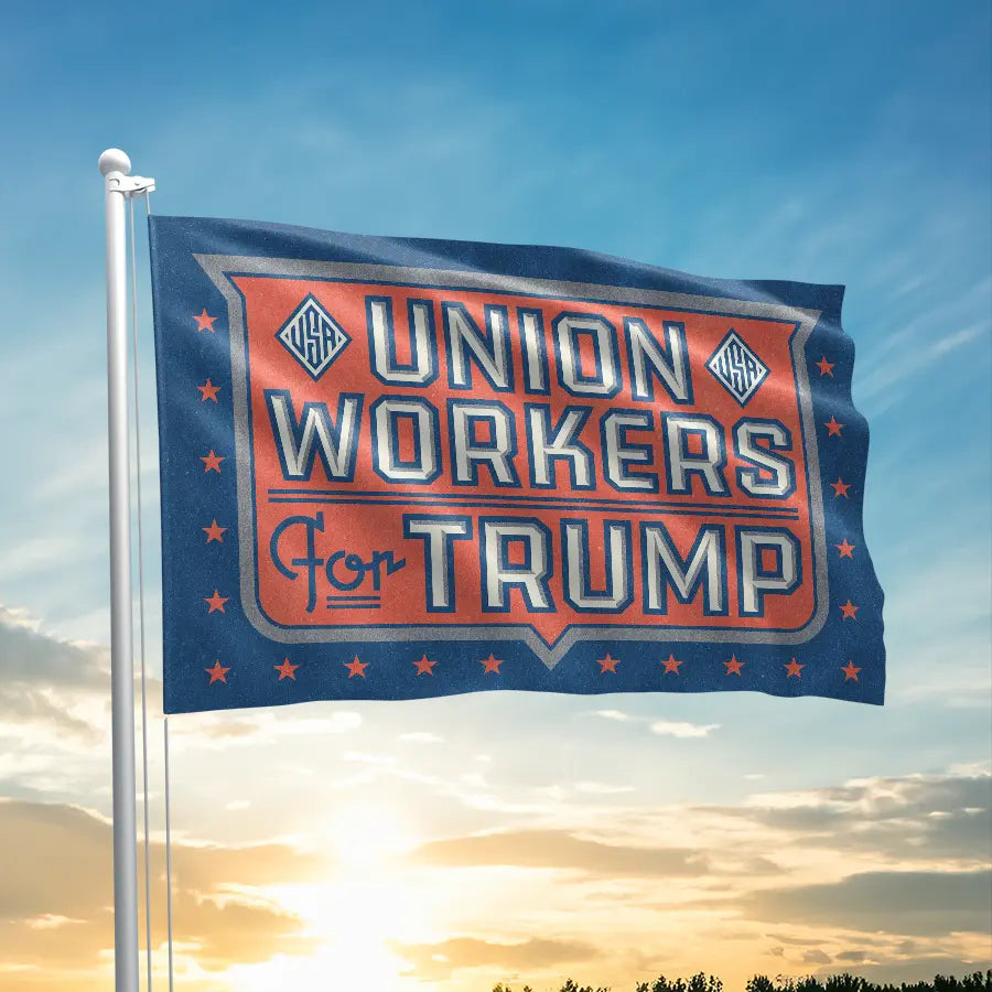 Union Workers For Trump - Flag I Love My Freedom