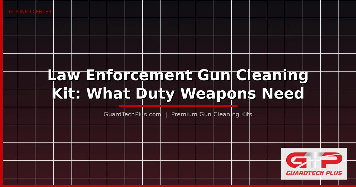 ShieldPro Elite law enforcement gun cleaning kit laid out in a case with rods, brushes, patches and solvent for law enforcement gun cleaning kit