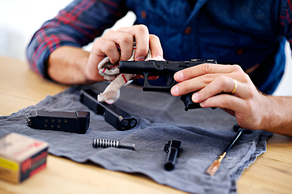 Firearm cleaning tools used for a deep-cleaning guide