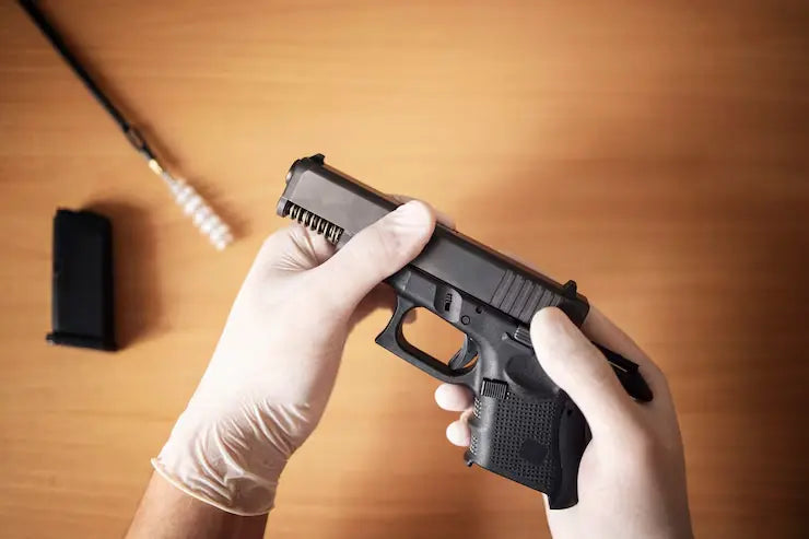 Firearm prepared for winter storage and seasonal gun maintenance