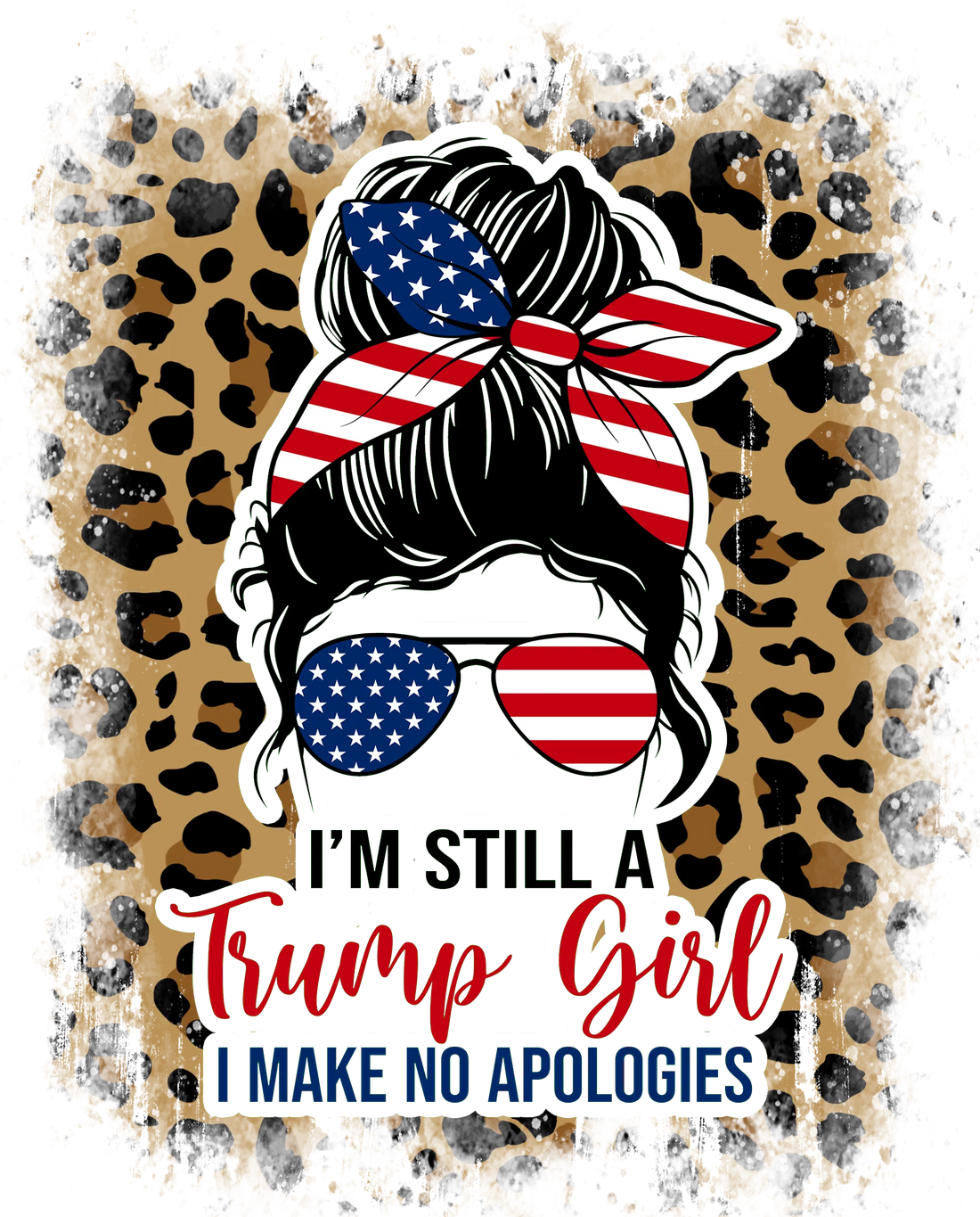 Trump Girl No Apologies Decal - 2272 I Love My Freedom