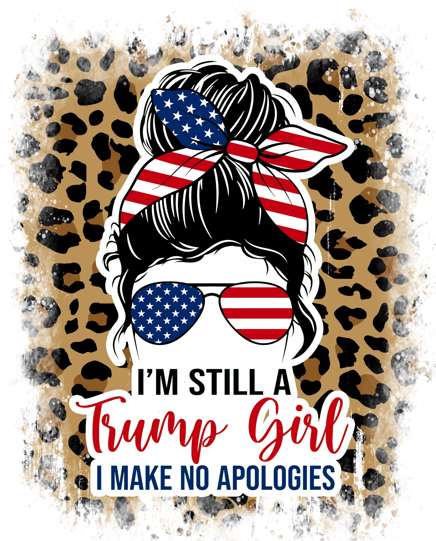 Trump Girl No Apologies Decal - 2272 I Love My Freedom