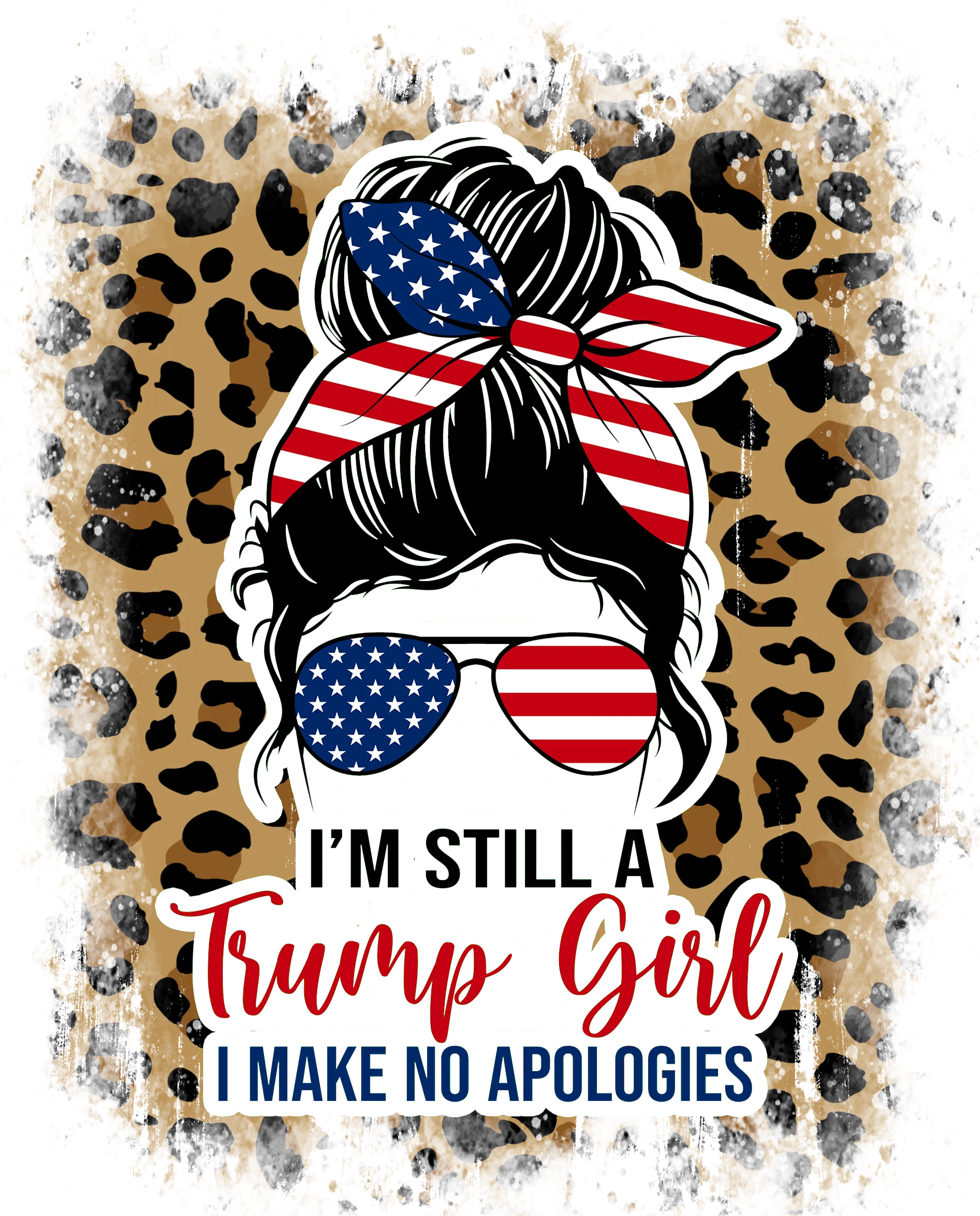 Trump Girl No Apologies Decal - 2272 I Love My Freedom
