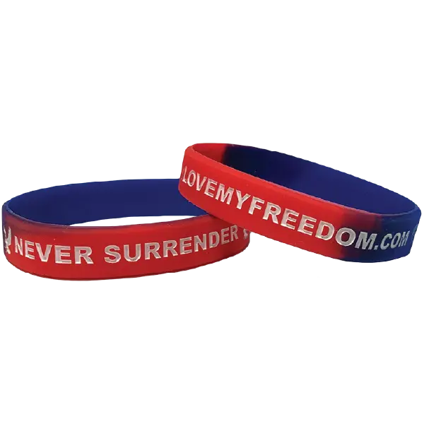 Never Surrender Wristband - 9801 I Love My Freedom
