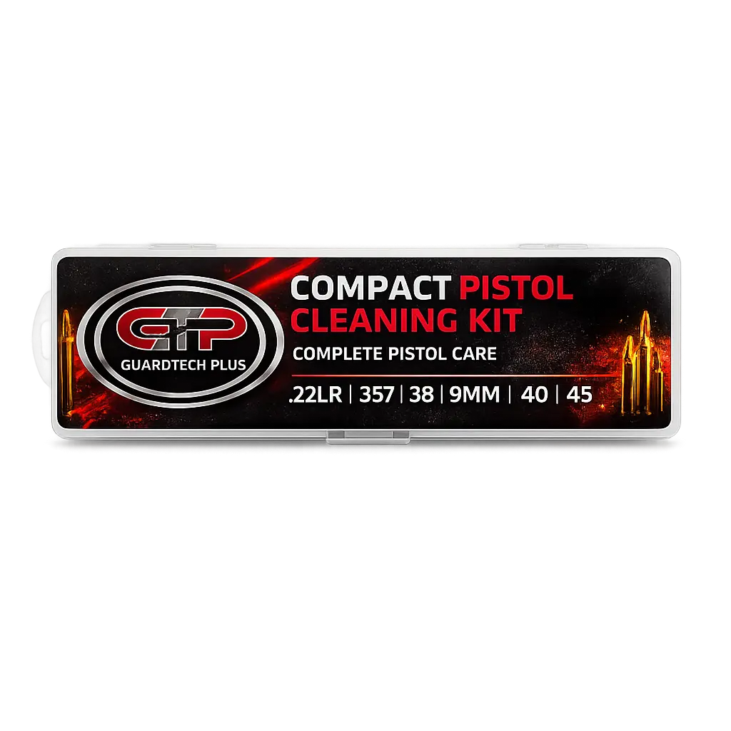 GuardTech Plus Compact Pistol Cleaning Kit – .22LR | .357 | .38 | 9MM | .40 | .45