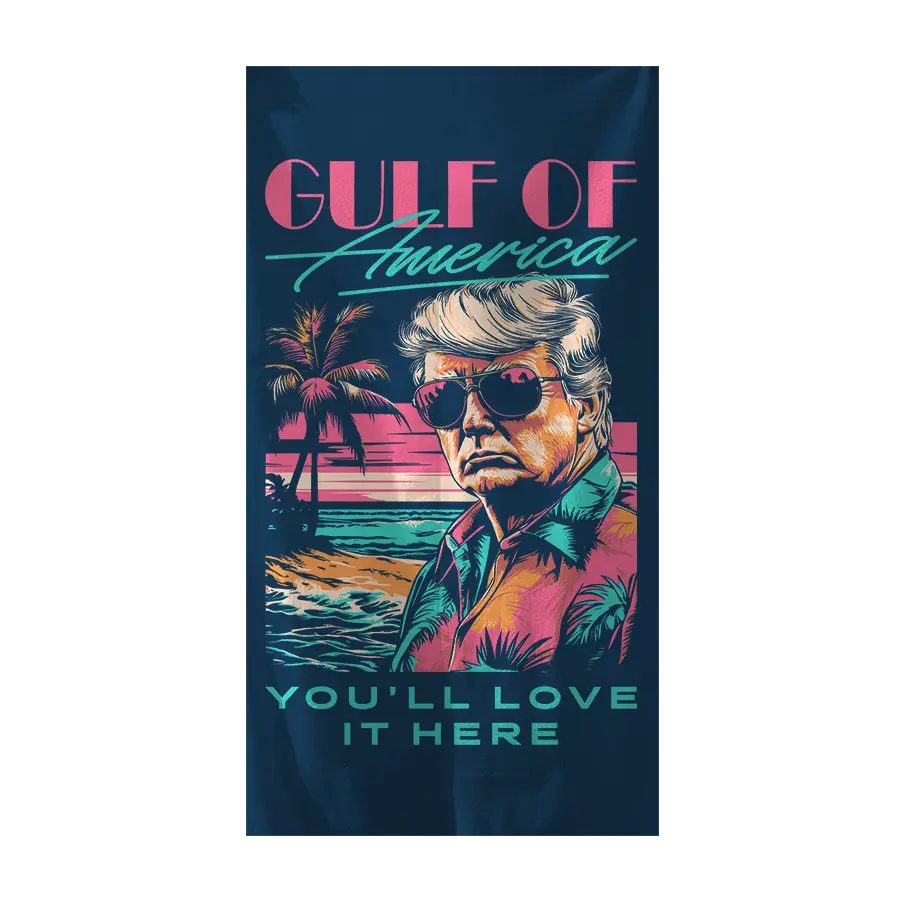Gulf Of America - Miami Palms Beach Towel - 3806 I Love My Freedom