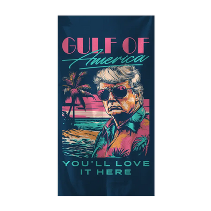 Gulf Of America - Miami Palms Beach Towel - 3806 I Love My Freedom