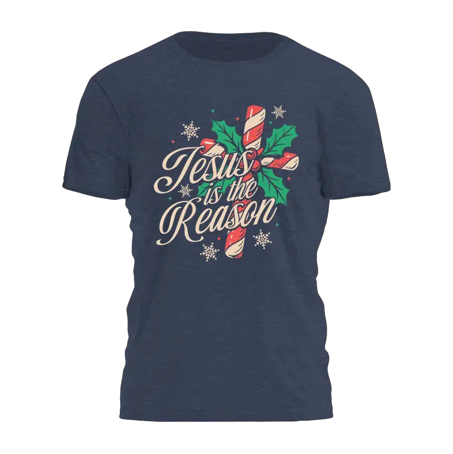 Jesus Is The Reason - Candy Cross Tee - 4279 I Love My Freedom