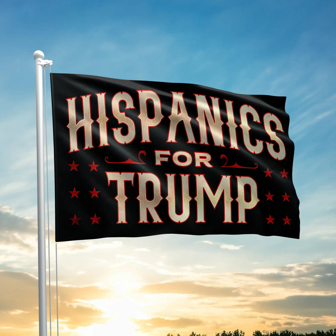 Hispanics For Trump - Flag I Love My Freedom
