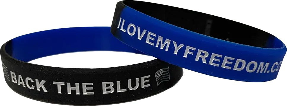 Back The Blue Wristband I Love My Freedom