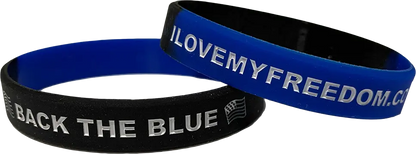 Back The Blue Wristband I Love My Freedom