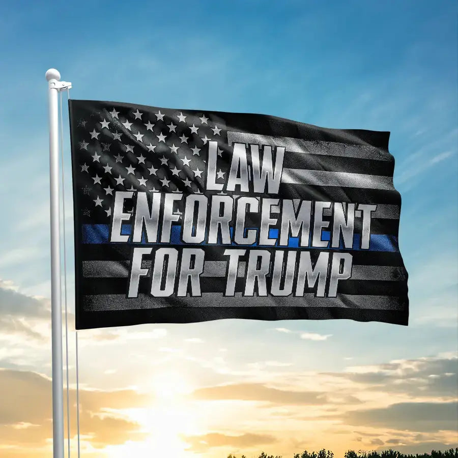 Law Enforcement For Trump Flag - 2180 I Love My Freedom
