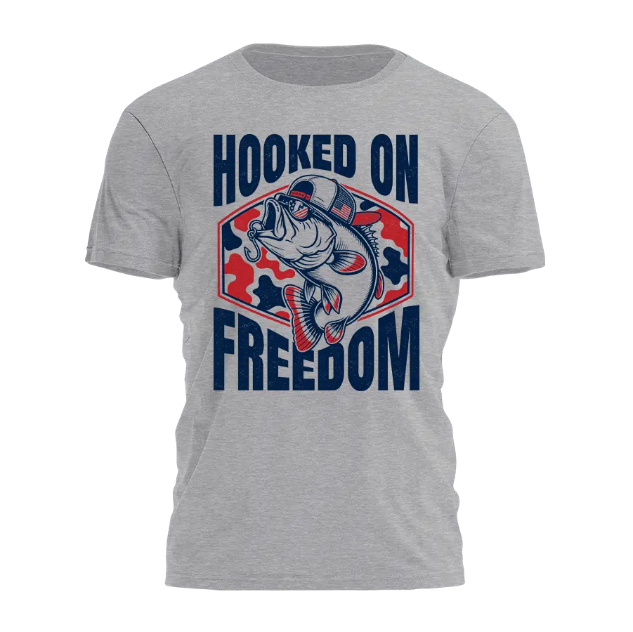 Hooked On Freedom Tee - 4828 I Love My Freedom