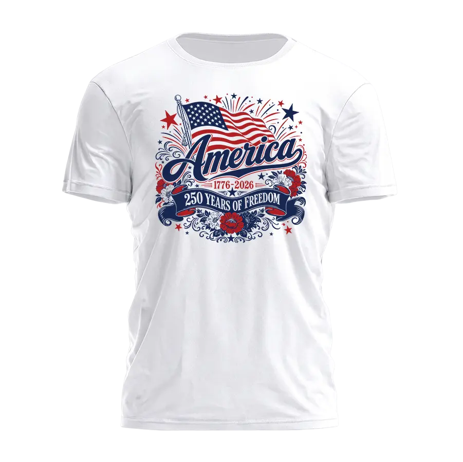 America Freedom Floral Tee - 4853 I Love My Freedom