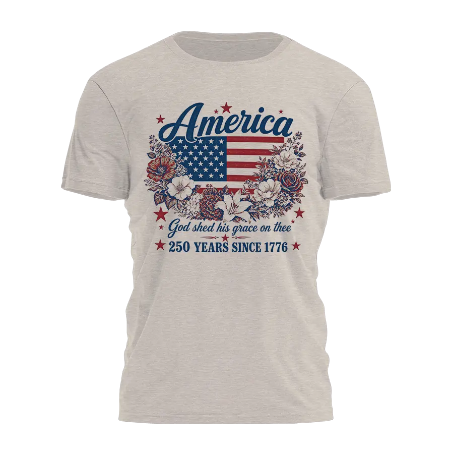 God Shed His Grace Tee - 4786 I Love My Freedom