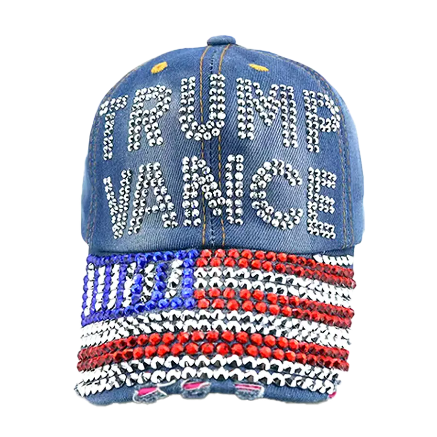 Trump Vance Bedazzled Hat - 2879 I Love My Freedom