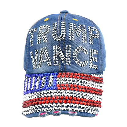 Trump Vance Bedazzled Hat - 2879 I Love My Freedom