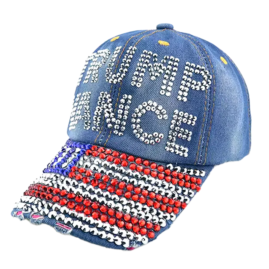 Trump Vance Bedazzled Hat - 2879 I Love My Freedom