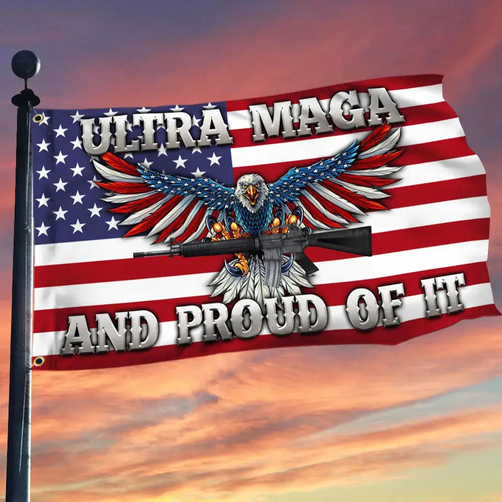 Ultra MAGA And Proud Flag - 1032 I Love My Freedom