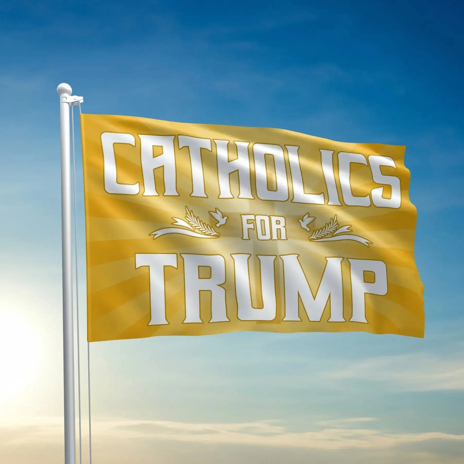 Catholics For Trump Flag I Love My Freedom