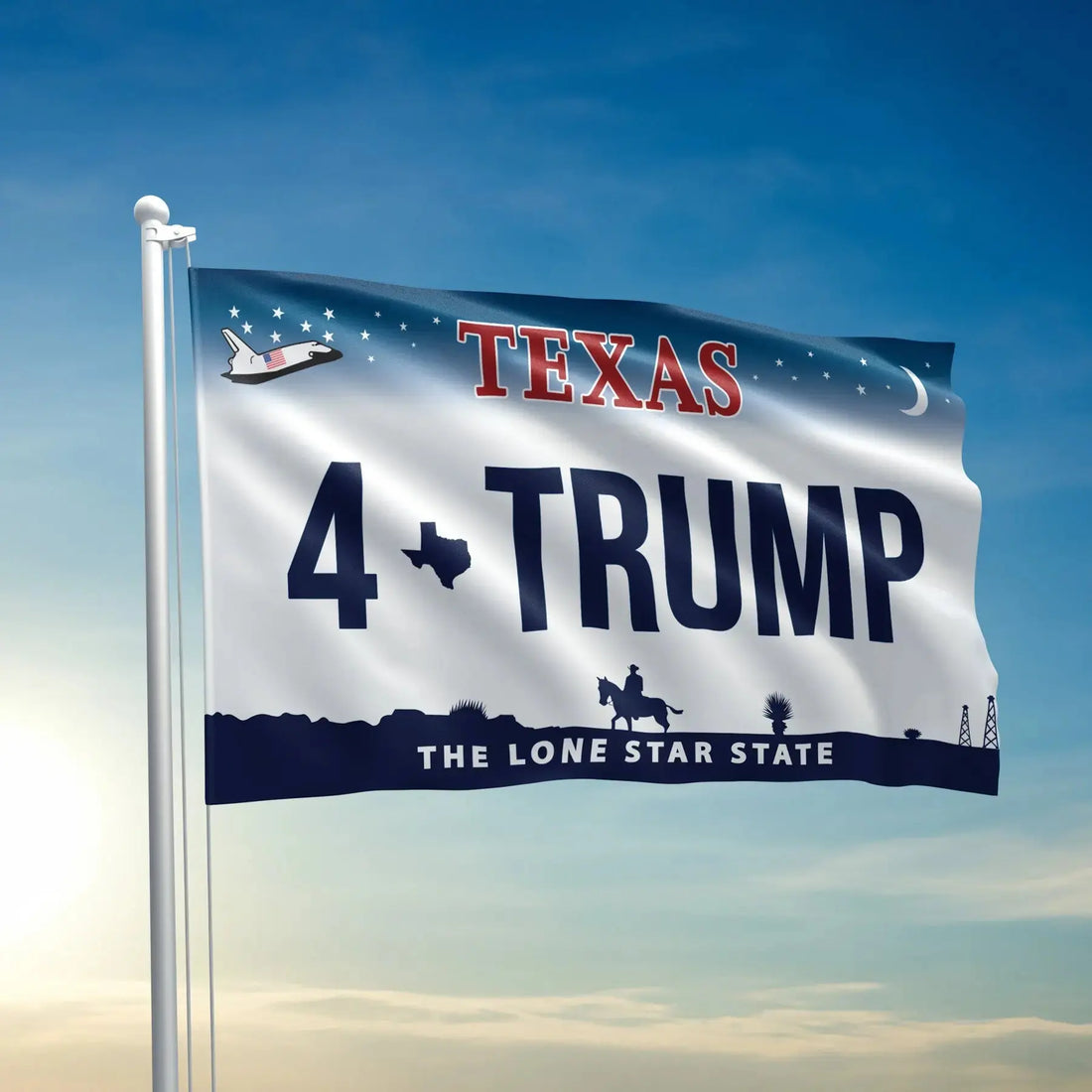 Texas For Trump Flag I Love My Freedom