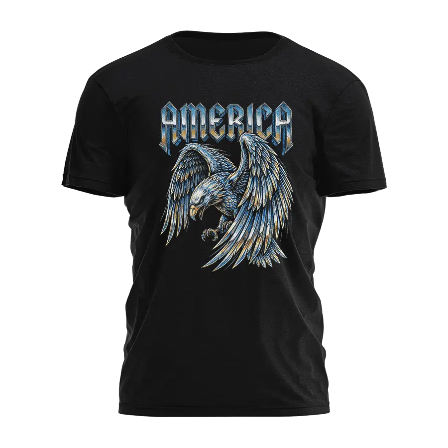 America - Metal Eagle Tee - 4948 I Love My Freedom
