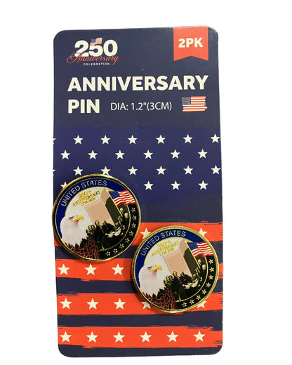 250th Anniversary Pins (2 Pack)(4 Variants) I Love My Freedom
