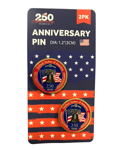 250th Anniversary Pins (2 Pack)(4 Variants) I Love My Freedom