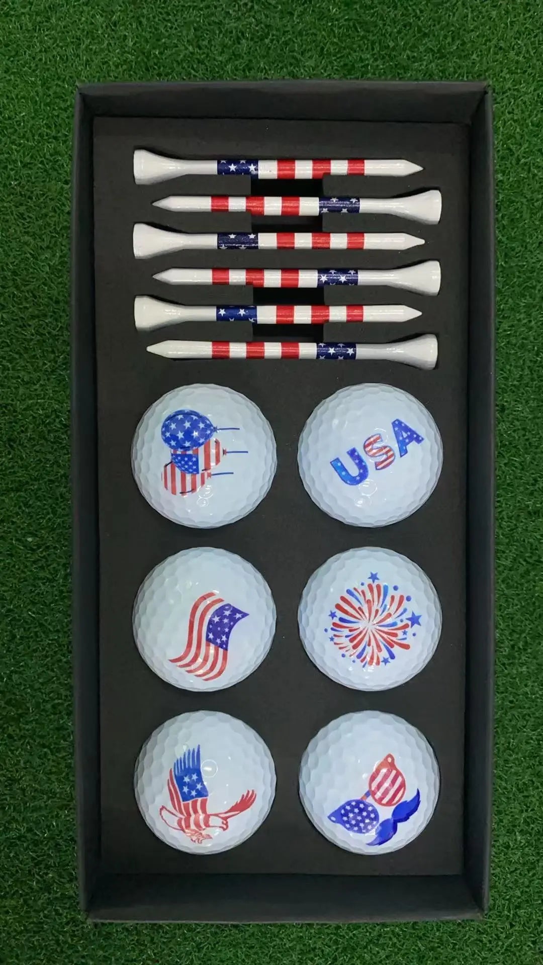 Patriotic Golf Ball &amp; Tee Set - 4729 I Love My Freedom