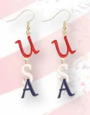 Patriotic Earrings (4 Variants) I Love My Freedom