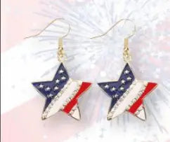 Patriotic Earrings (4 Variants) I Love My Freedom