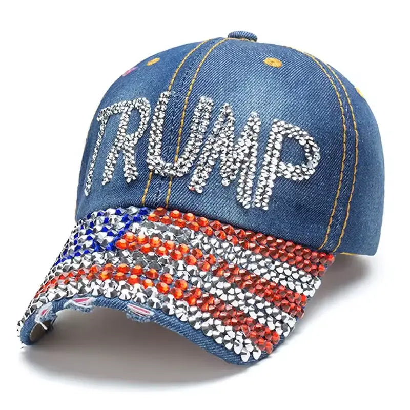 Bedazzled Trump Hat - 2210 I Love My Freedom
