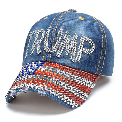 Bedazzled Trump Hat - 2210 I Love My Freedom