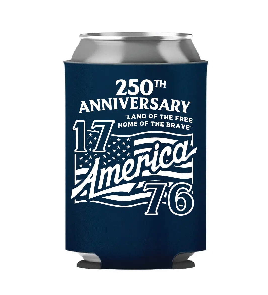 250th Anniversary Blue Koozie - 4697 I Love My Freedom
