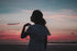 silhouette of a persons profile