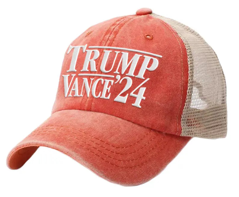 Trump Vance - Orange Trucker Hat - 2812 I Love My Freedom