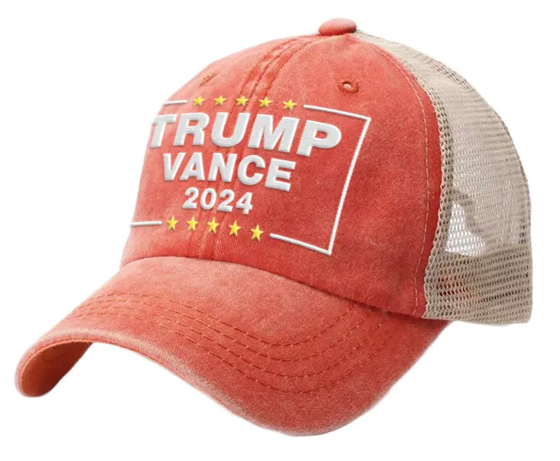Trump Vance 2024 - Orange Trucker Hat - 2815 I Love My Freedom